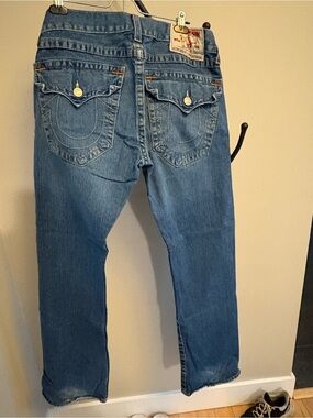 True Religion Men’s Light Blue Straight Leg Denim Jeans